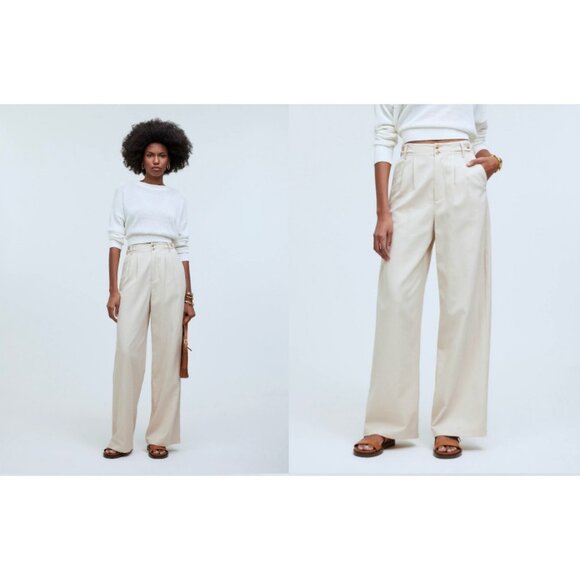 Madewell The Petite Harlow Wide-Leg Pant Harvest Moon Size P00 NH266 - Picture 1 of 12